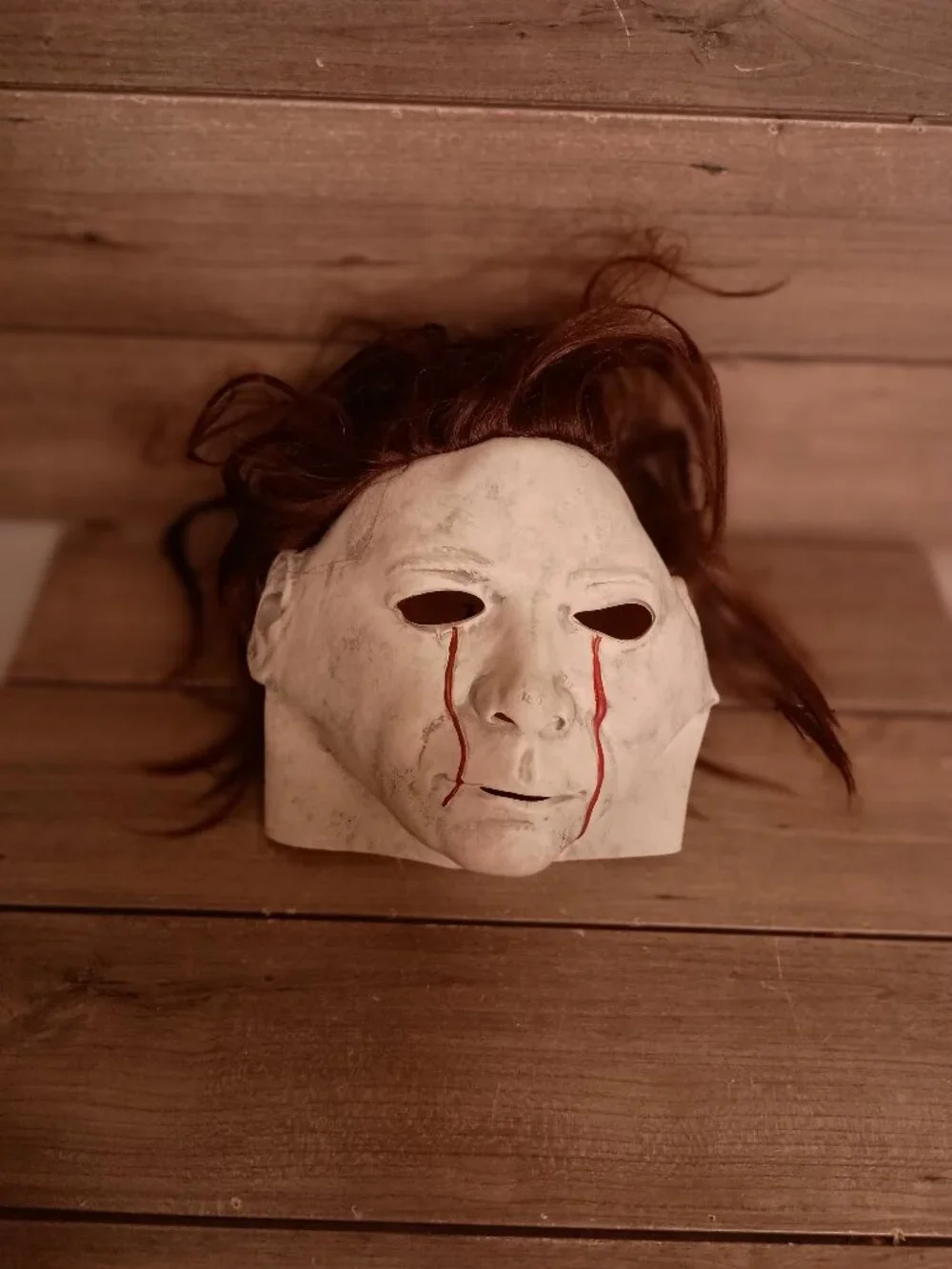 Halloween II Michael Myers Latex Halloween Mask Blood Tears Universal Studios